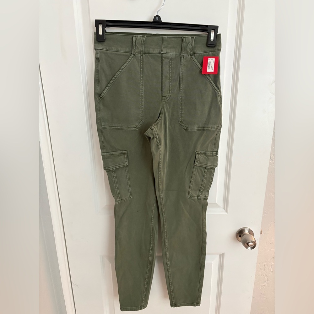 Spanx Soft Sage Stretch Twill Cargo Pant NWT Size L